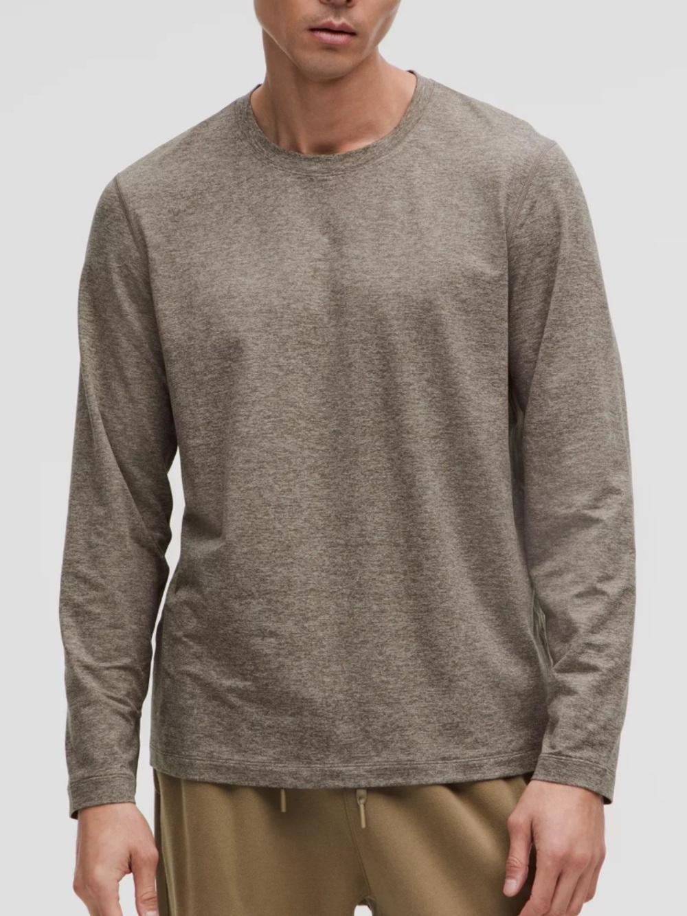 Lululemon Soft Jersey Long-Sleeve Heathered Rover/ Heathered Thundered Brown